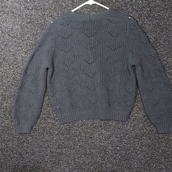 Old Navy Gray Sweater Women's Button Front Size Small - Picture 9 of 10